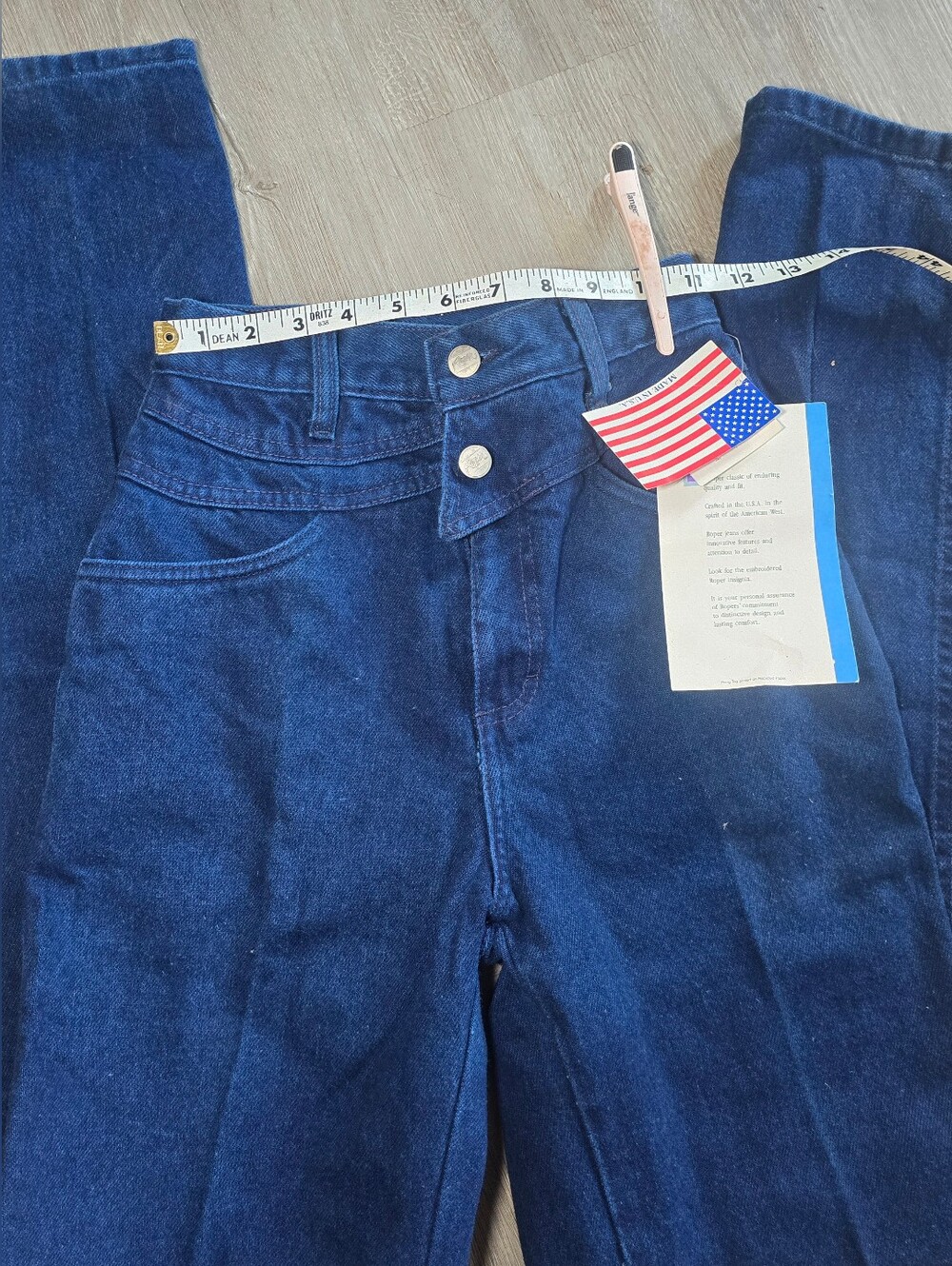 VTG Western Roper Women’s High-Waist Dark Blue Jeans Sz 23 Waist 36in Inseam